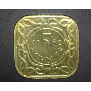 SURINAME Nickel-Brass 5 CENTS